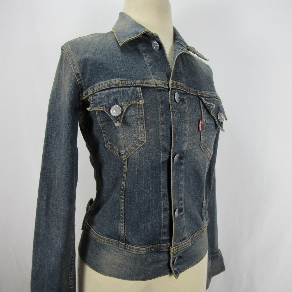 Levi's Stretch Jean Jacket Button Down Rustic Nwot - image 1